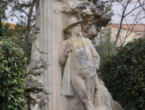 Photo de la statut de Frédéric Mistral prise durant la sortie ATL du jeudi 5 février à Maillane - Agrandir l'image, .PNG 960,0 Ko (fenêtre modale)